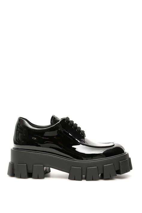 prada black platform shoes